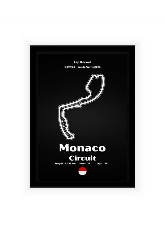 Plakat Monaco Circuit w Ramce